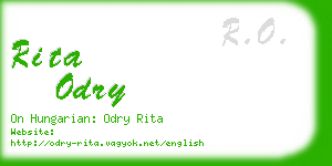 rita odry business card